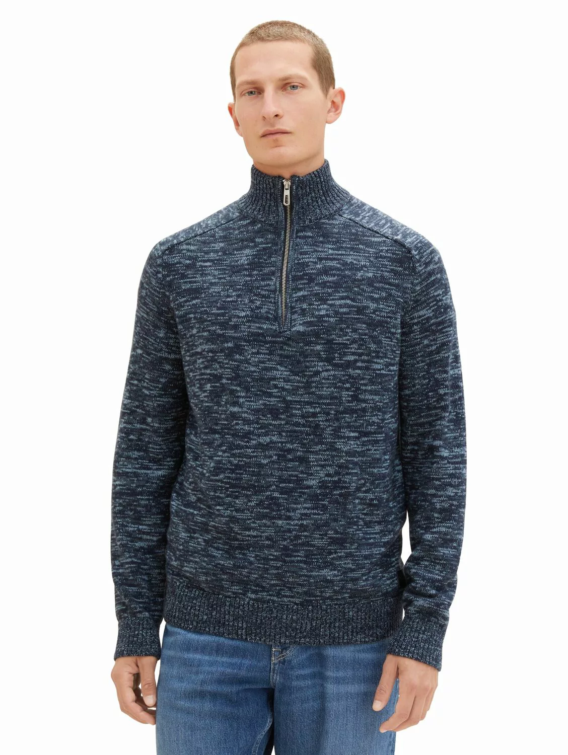 Tom Tailor Herren Stehkragen Pullover KNITTED TROYER - Regular Fit günstig online kaufen