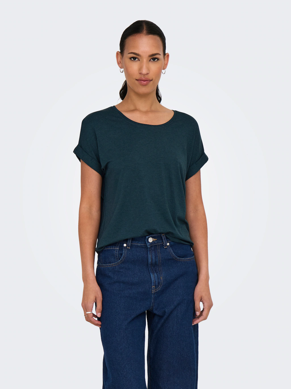 ONLY T-Shirt "ONLMOSTER – Kurzarmshirt mit Aufschlag und klassischem Look", günstig online kaufen
