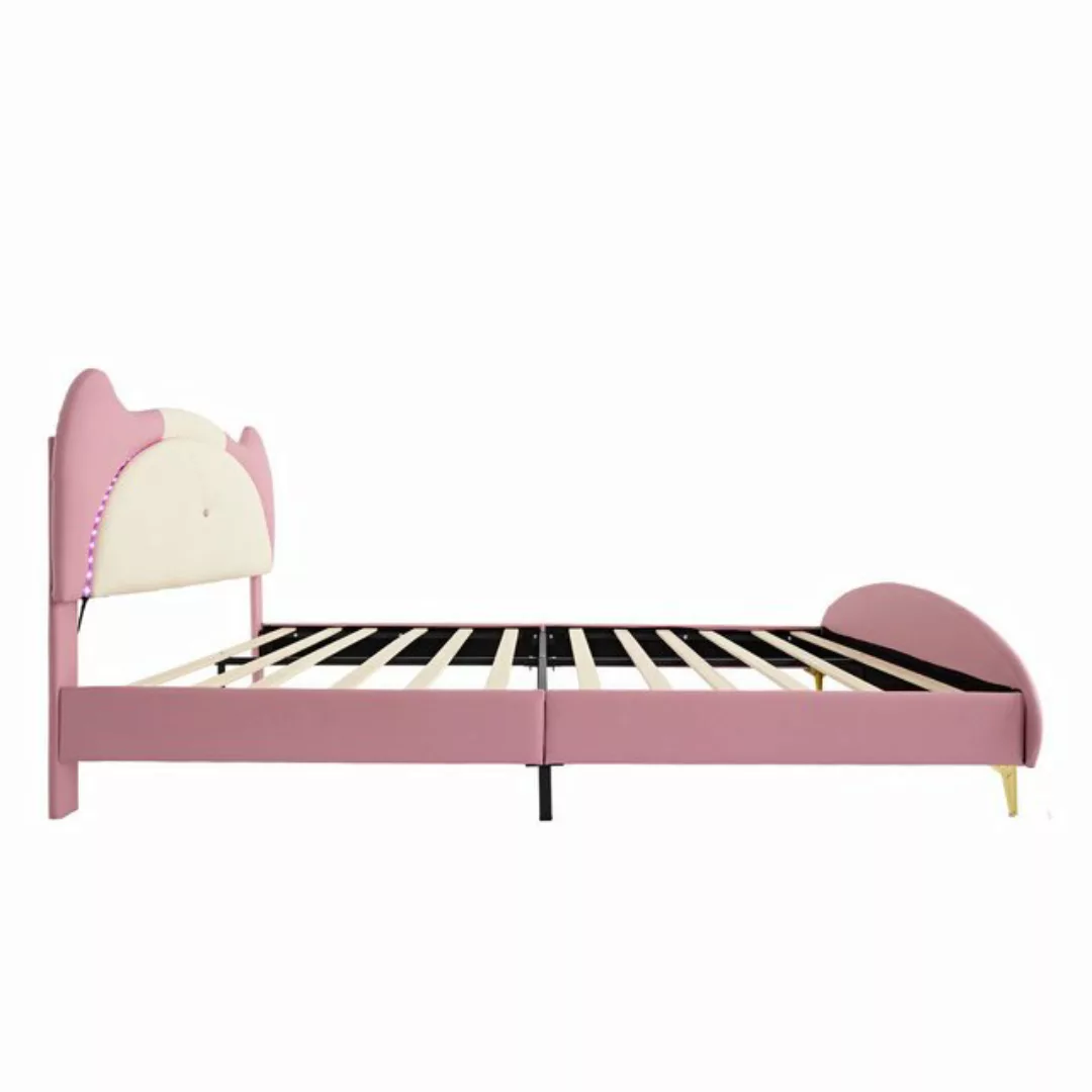 OKWISH Kinderbett Funktionsbett Polsterbett mit Holzlatten (Mit Massivholz- günstig online kaufen