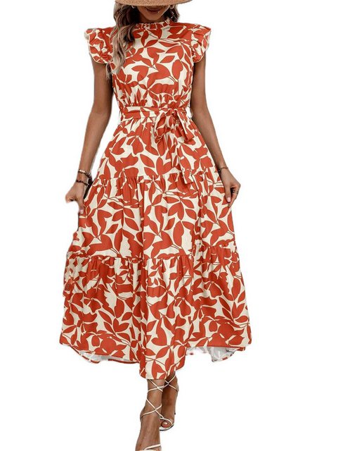 AFAZ New Trading UG Sommerkleid Modisches Damenkleid mit Ohrensaum und flie günstig online kaufen
