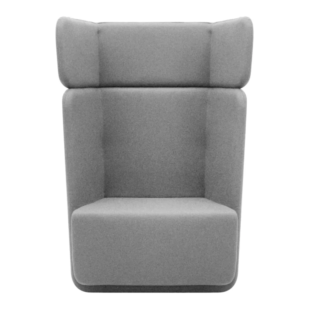 Softline - Basket Sessel mit hohem Rücken - grau/Stoff Filz 620/BxHxT 95x12 günstig online kaufen