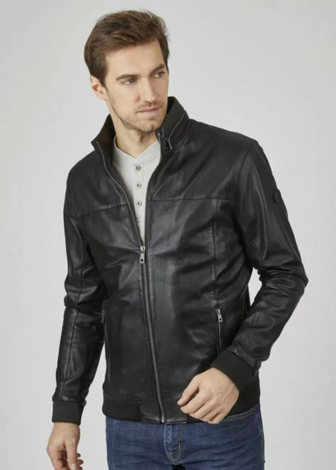 bugatti Lederjacke BUFABIANO (1-St) mit Riegeln und Steppungen günstig online kaufen