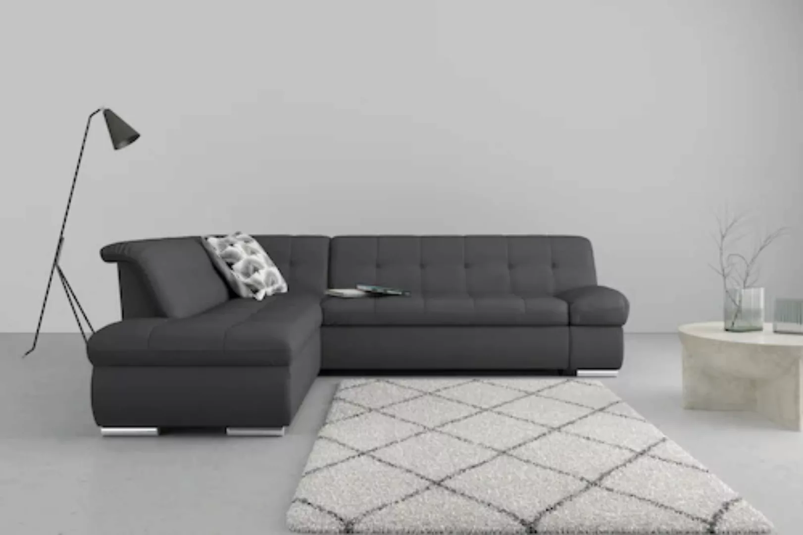 DOMO collection Ecksofa "Mona L-Form", wahlweise mit Bett- und Armlehnfunkt günstig online kaufen