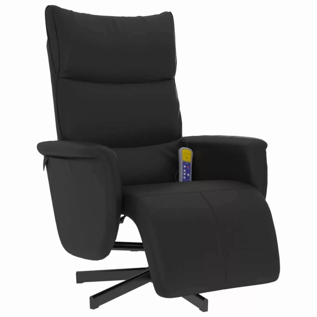 vidaXL Sessel Massagesessel mit Fußteil Schwarz günstig online kaufen