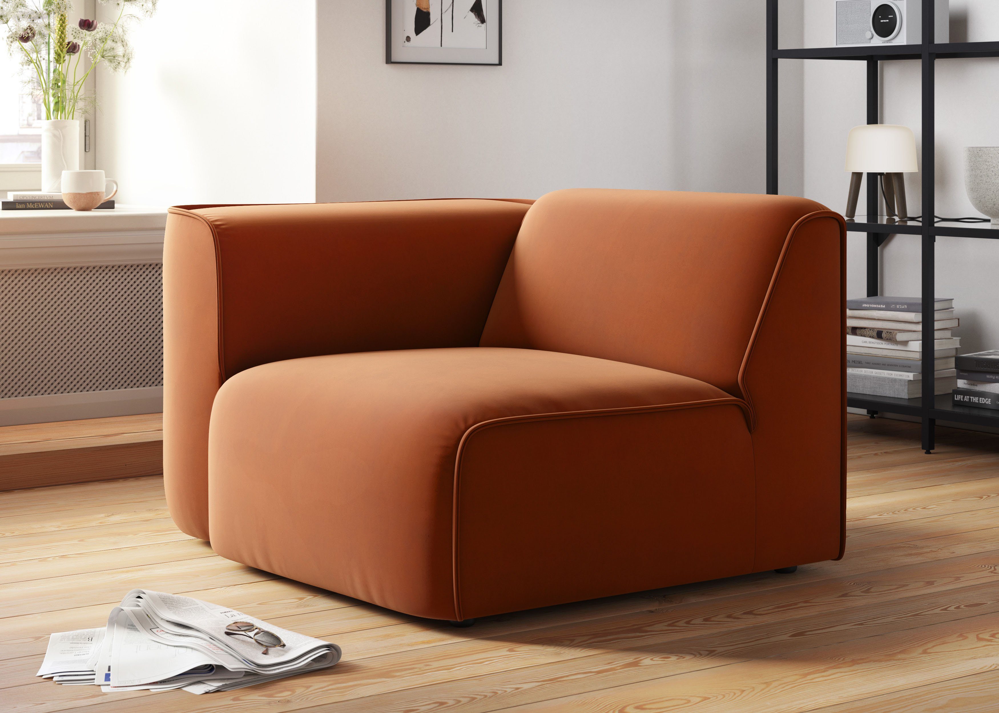 RAUM.ID Sessel "Merid Sofa-Eckelement, Maße B/T/H: 109/97/46 cm", als Modul günstig online kaufen