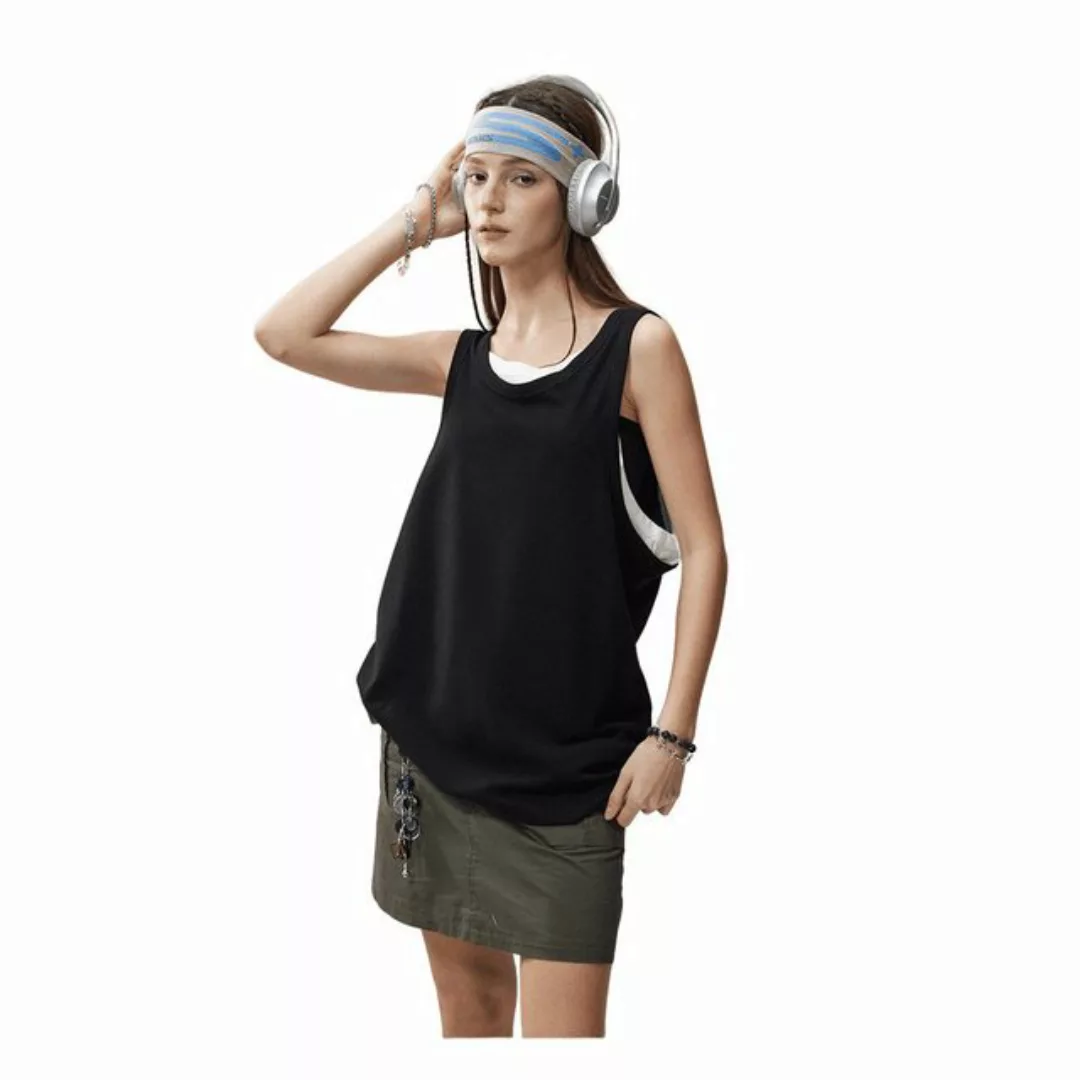 YRIIOMO T-Shirt Sommerliches zweilagiges ärmelloses Sport-Tanktop für Damen günstig online kaufen