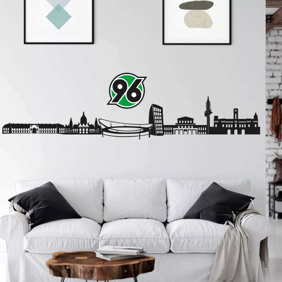 Wall-Art Wandtattoo "Fußball Hannover 96 Skyline + Logo", (Set), selbstkleb günstig online kaufen