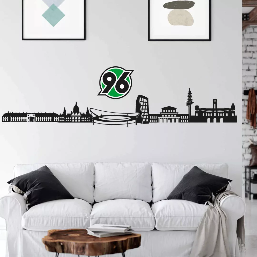 Wall-Art Wandtattoo »Fußball Hannover 96 Skyline + Logo«, (Set), selbstkleb günstig online kaufen