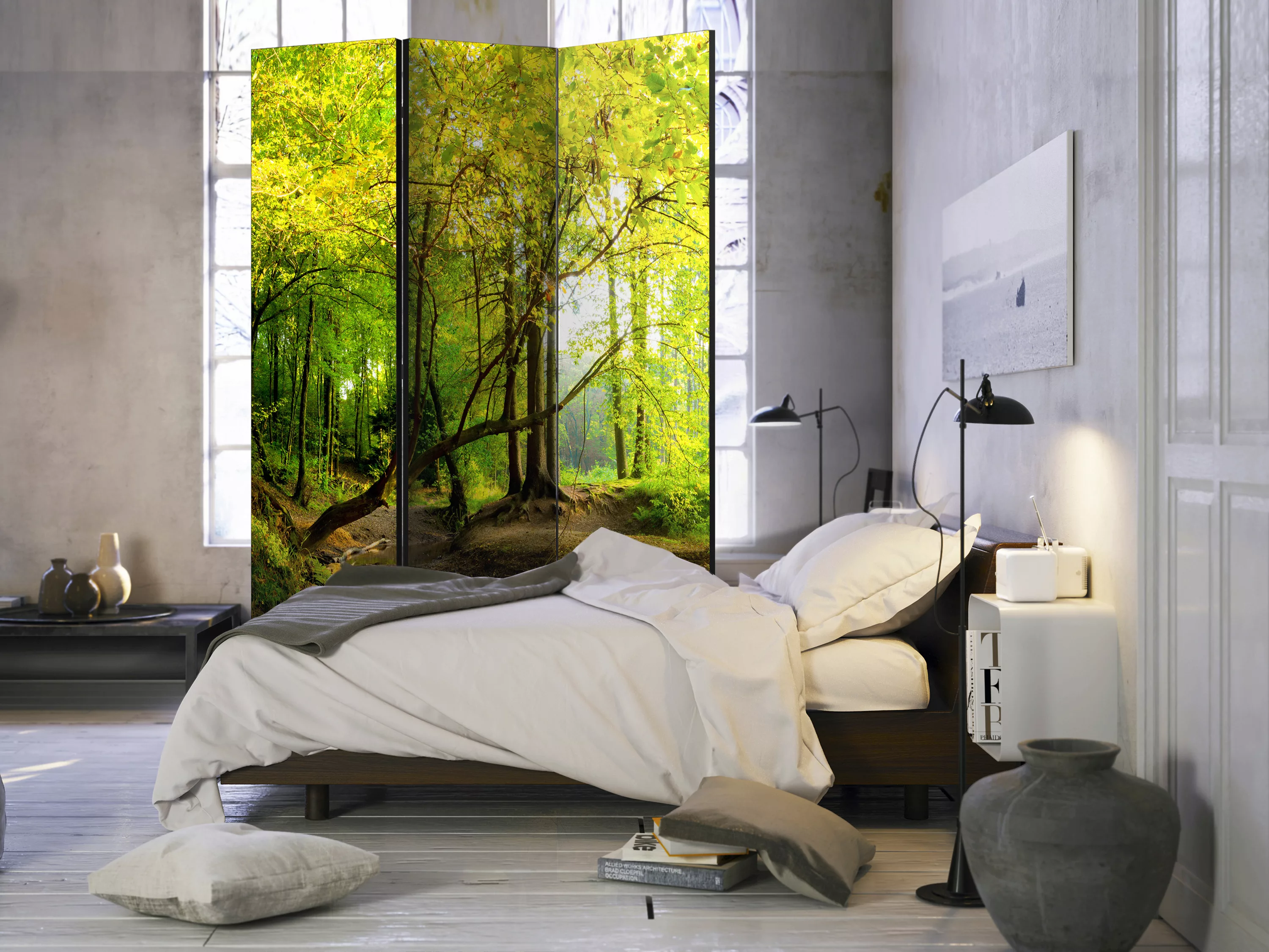 3-teiliges Paravent - Forest Clearing [room Dividers] günstig online kaufen