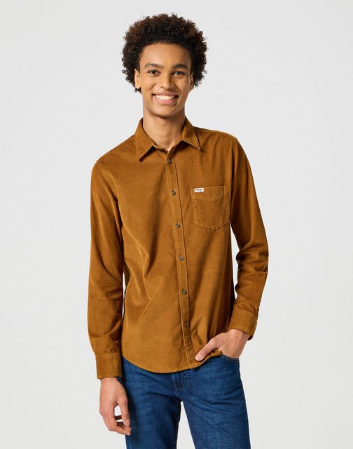 Wrangler Langarmhemd 1 PKT CORDUROY SHIRT mit Logodruck günstig online kaufen