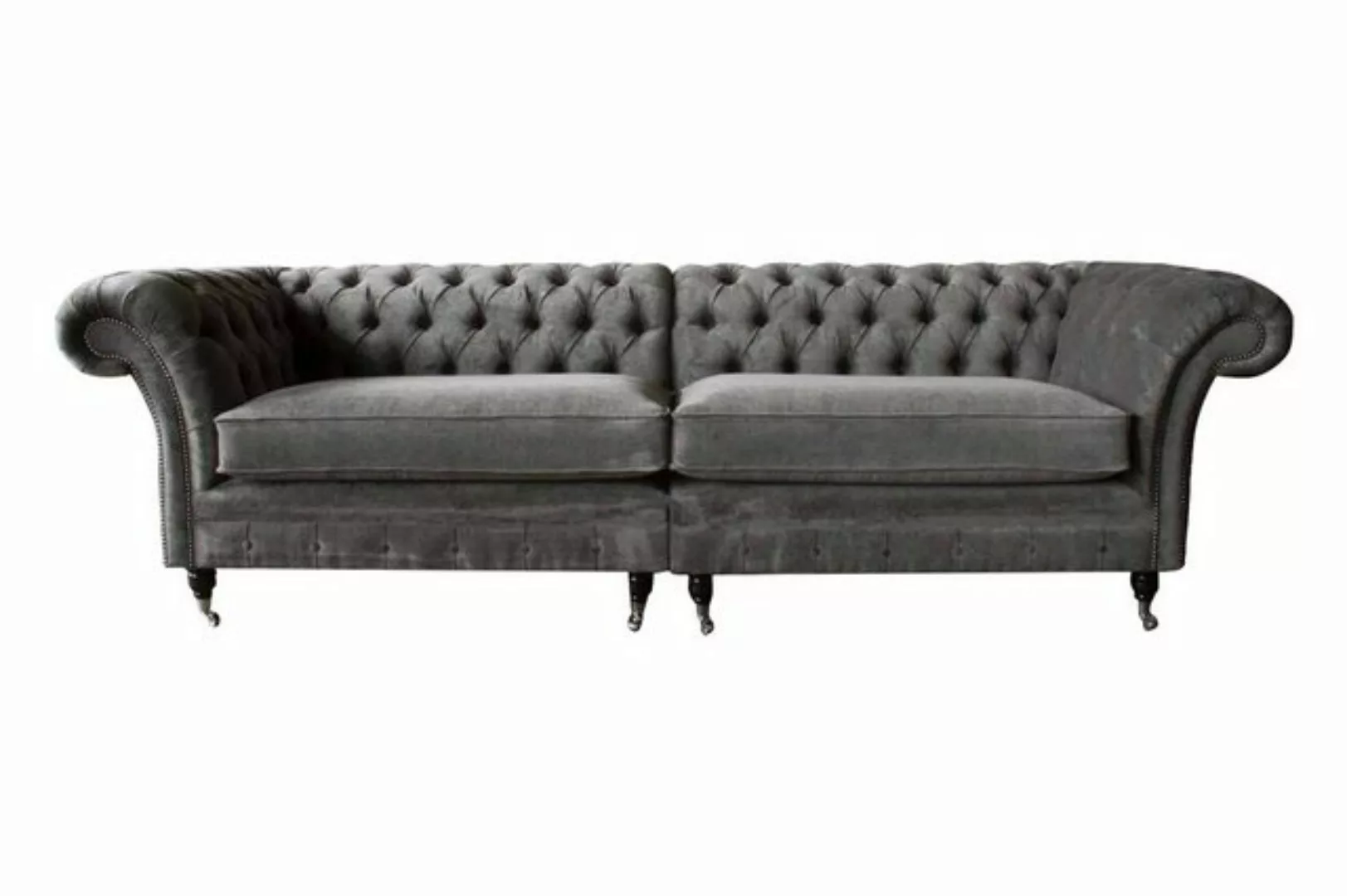 JVmoebel Sofa Chesterfield Viersitzer Sofa 4 Sitzer Sofas Stoff Polyester G günstig online kaufen