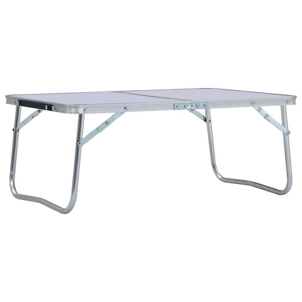 vidaXL Campingstuhl Klappbarer Campingtisch Weiß Aluminium günstig online kaufen