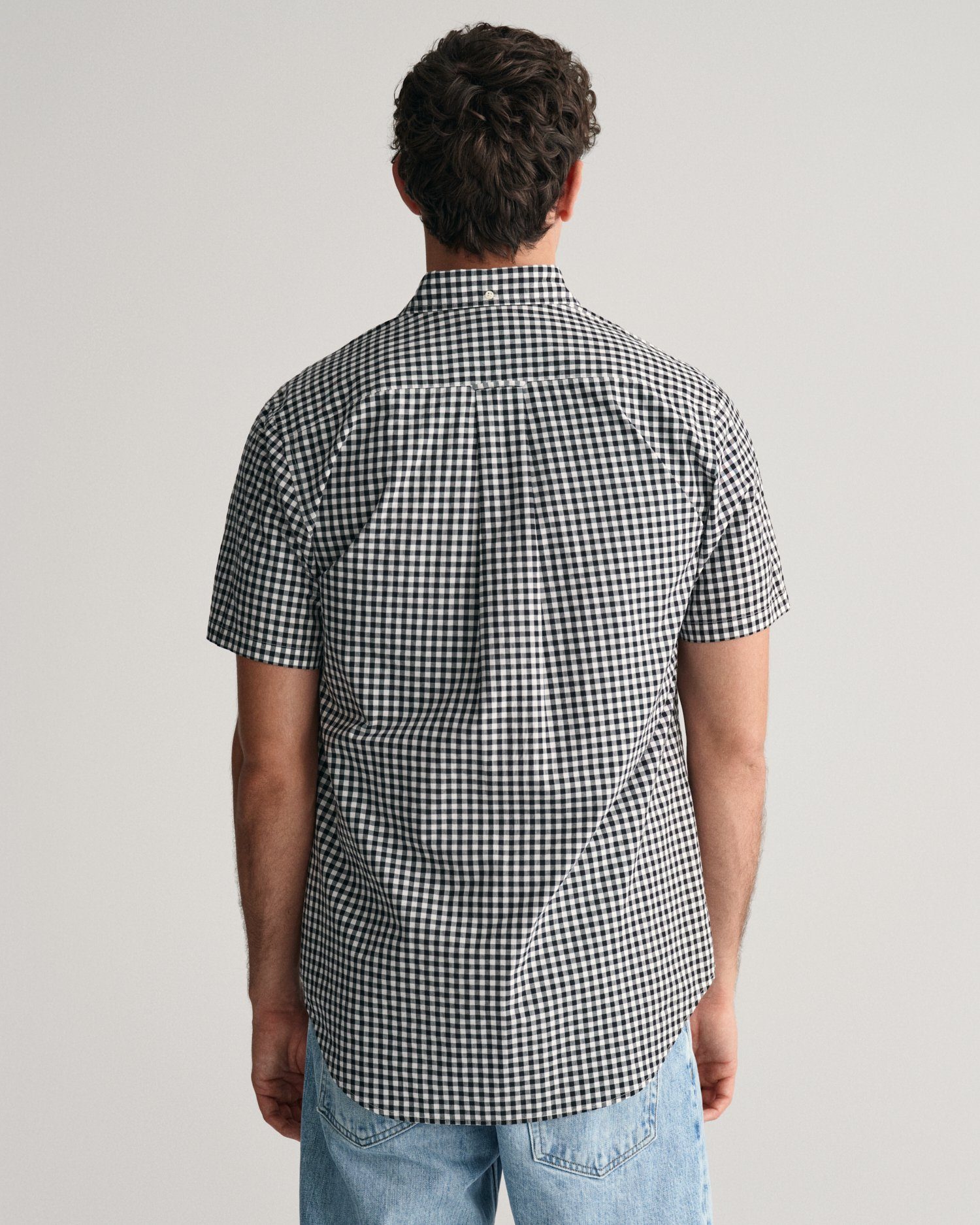 Gant Kurzarmhemd "Regular Fit Gingham Popeline Hemd strapazierfähig pflegel günstig online kaufen