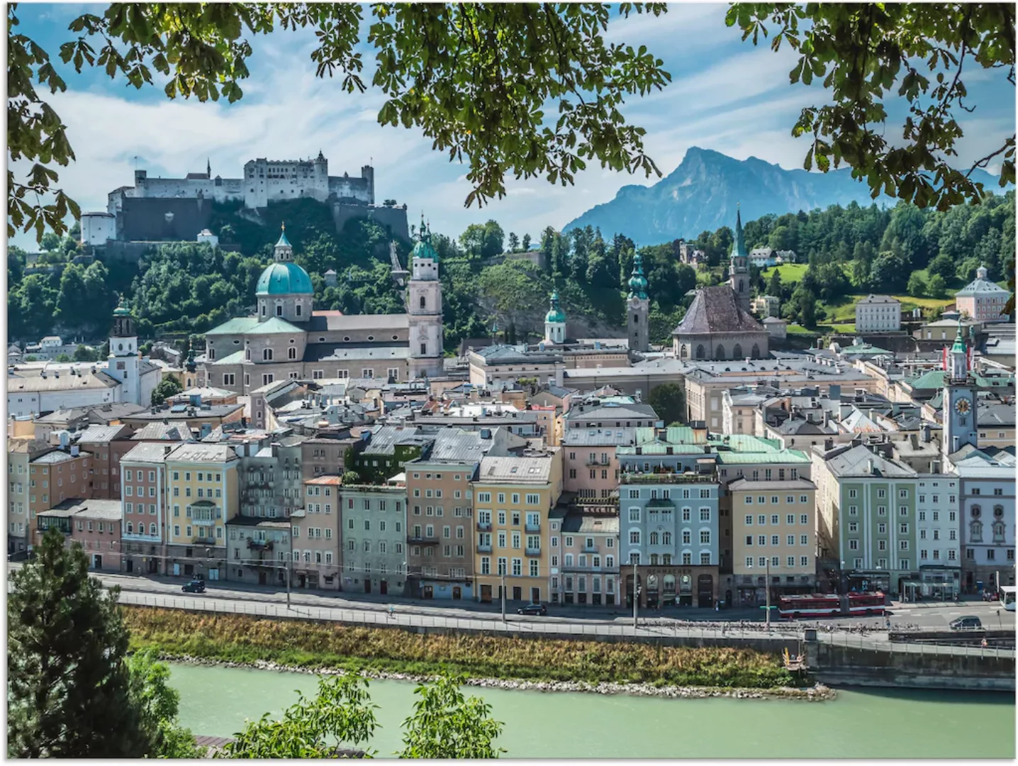 Artland Alu-Dibond-Druck "Salzburg Blick auf die Altstadt", Österreich, (1 günstig online kaufen