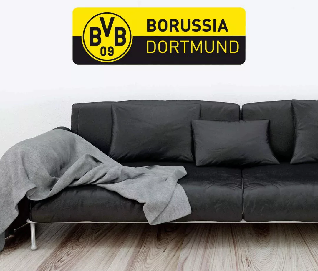 Wall-Art Wandtattoo »Fußball BVB 09 Logo Banner«, (1 St.), selbstklebend, e günstig online kaufen