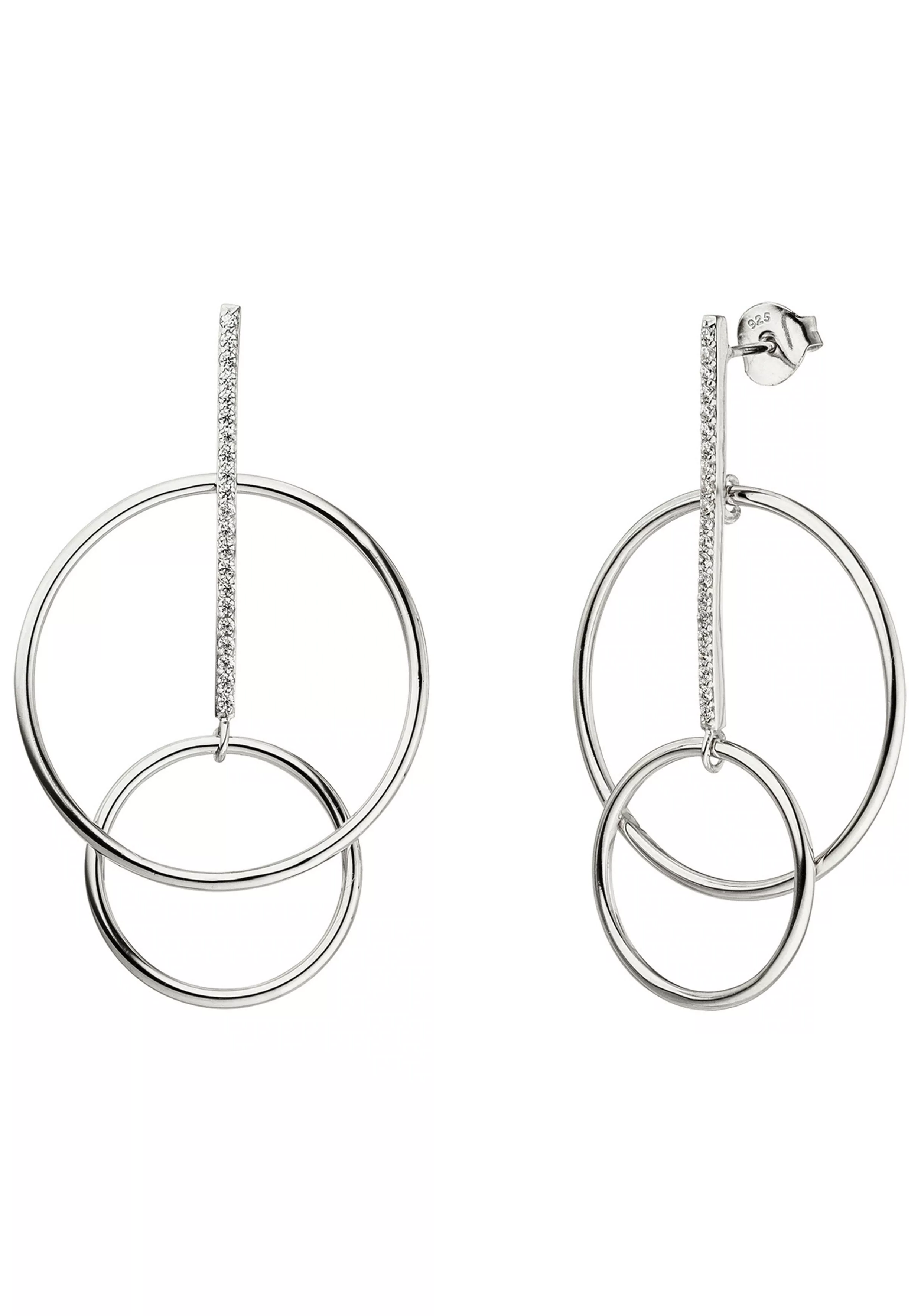 JOBO Paar Ohrhänger, 925 Silber mit 42 Zirkonia günstig online kaufen