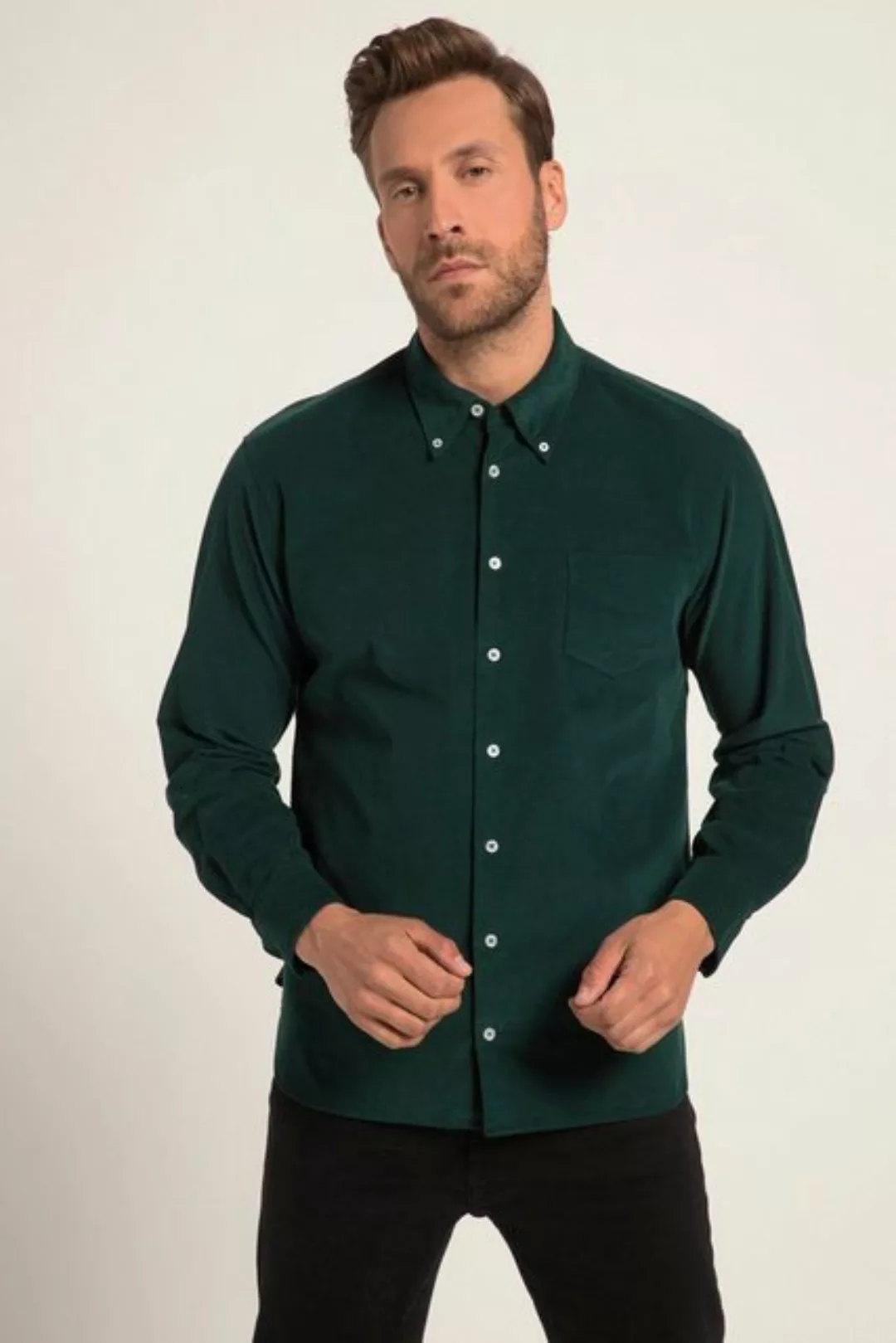 JP1880 Businesshemd Cordhemd Langarm Buttondown Kragen Modern Fit günstig online kaufen