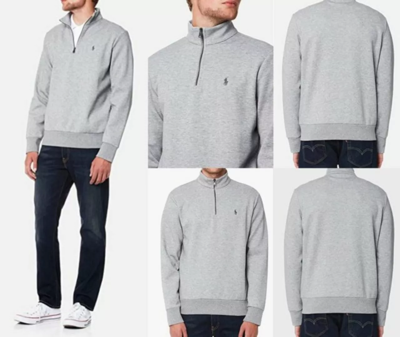 Ralph Lauren Sweatshirt POLO RALPH LAUREN Half Zip Jumper Troyer Mock Sweat günstig online kaufen