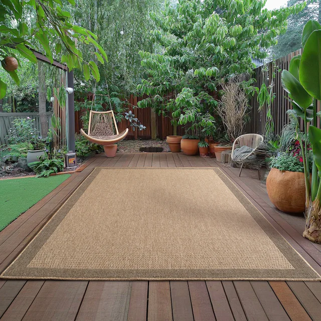Ayyildiz Teppiche Outdoorteppich »TIMBER 1402«, rechteckig, 5 mm Höhe, Läuf günstig online kaufen