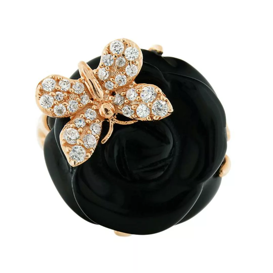 Ring Rosa aus 925 Sterling Silber Schmuck für Damen Friends Gr.16 günstig online kaufen