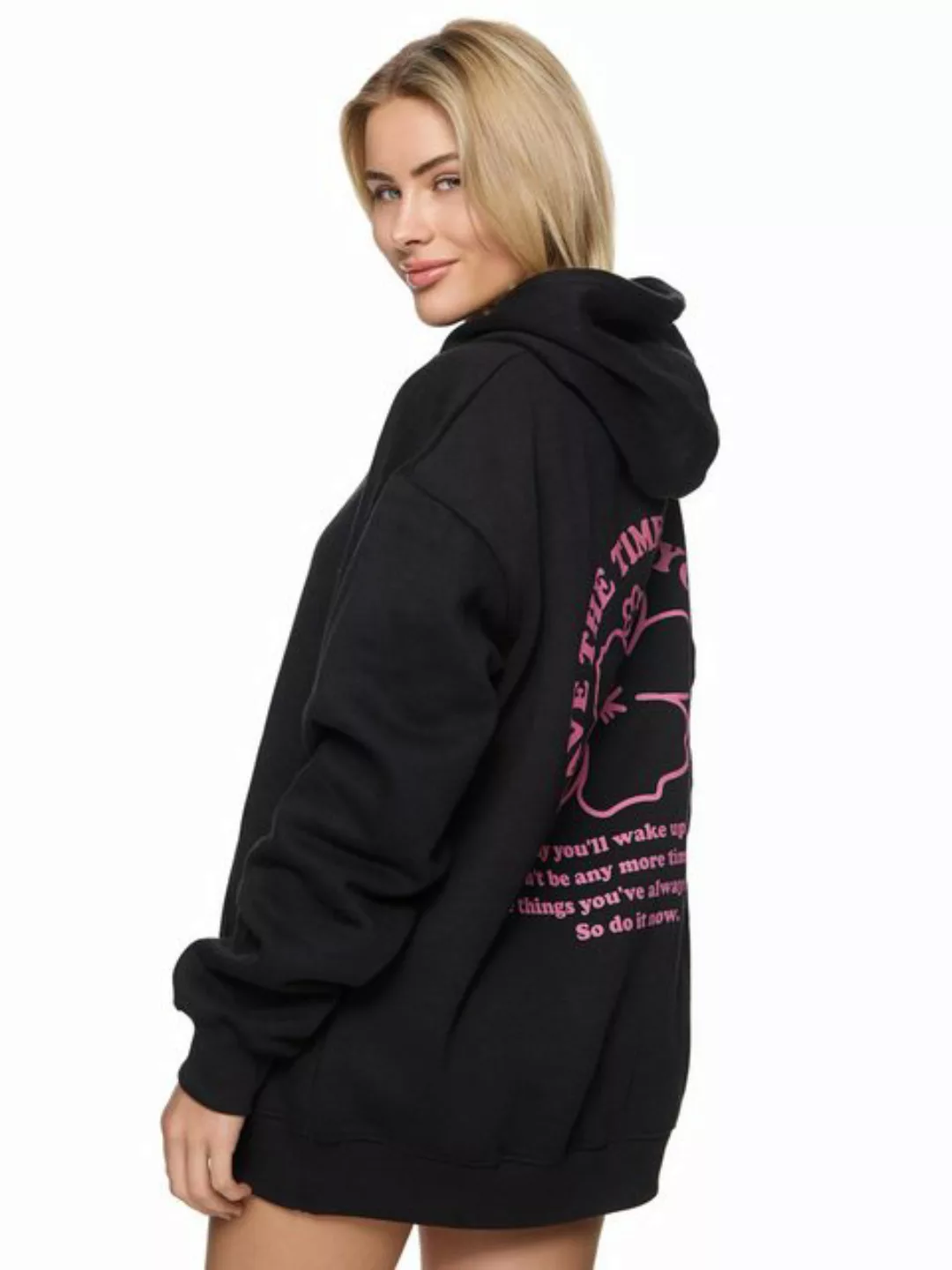 Worldclassca Hoodie Worldclassca Oversized FLOWER Print Hoodie Kapuzenpullo günstig online kaufen