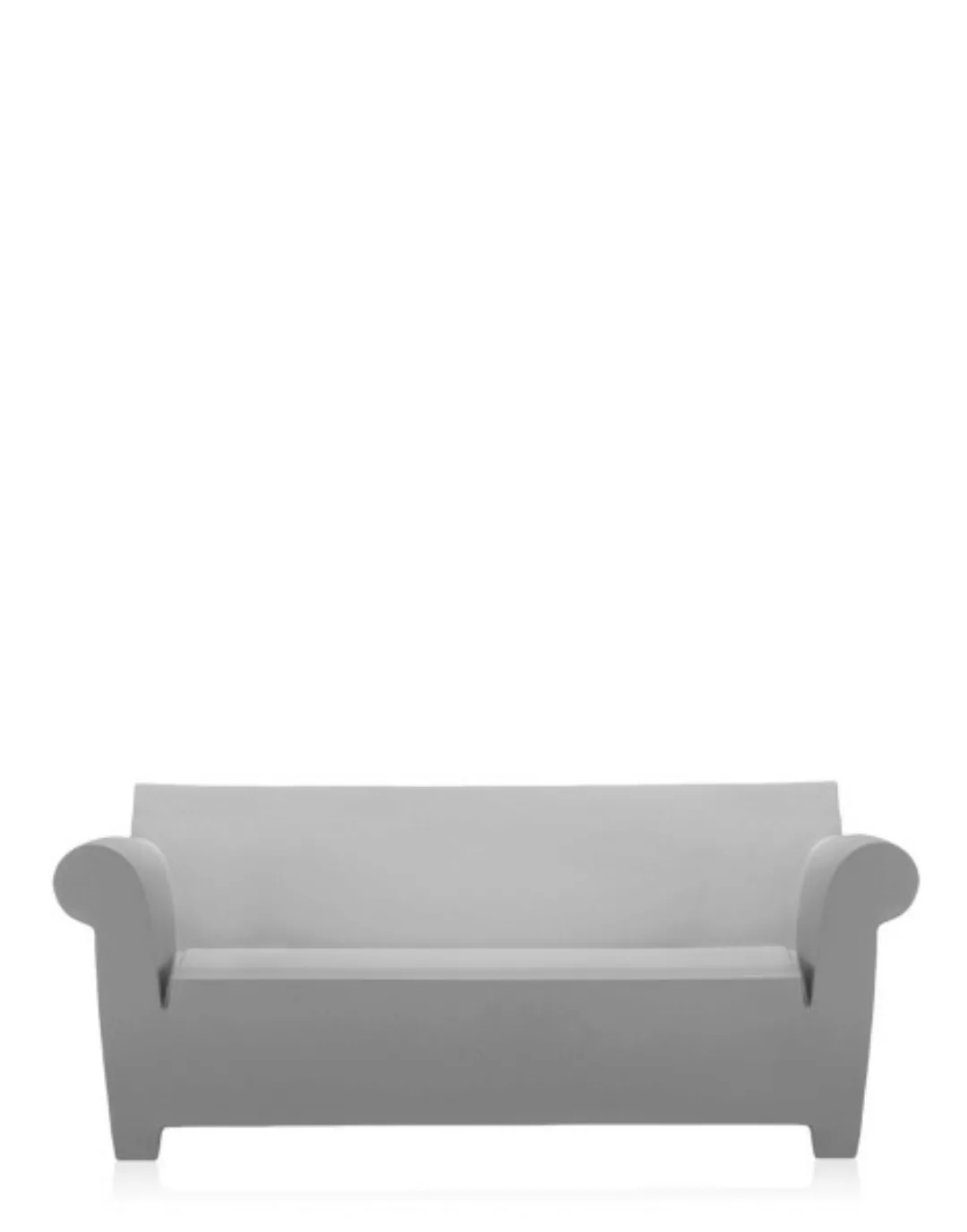 Kartell - Bubble Club 2-Sitzer Outdoor Sofa - hellgrau/durchgefärbtes Polye günstig online kaufen