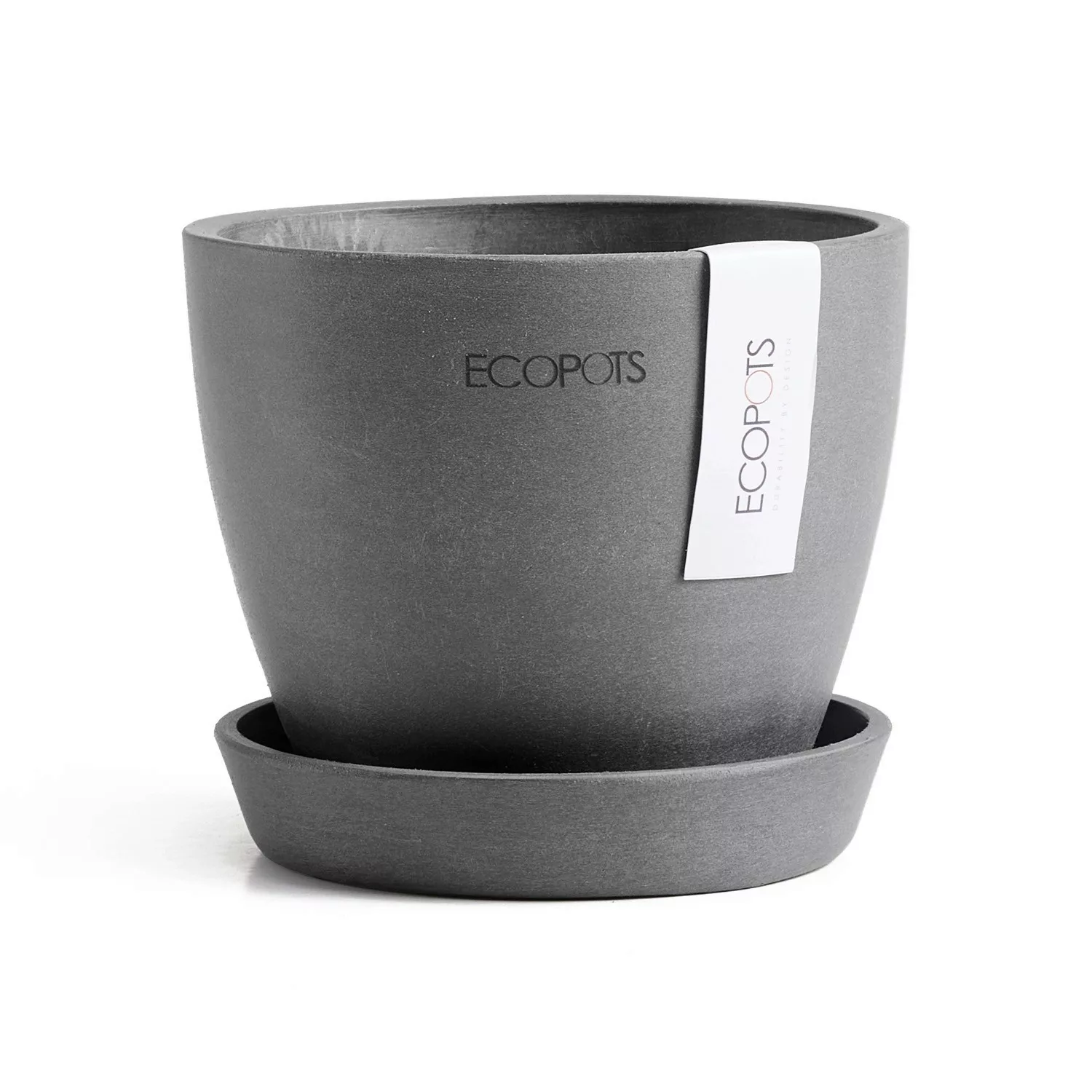 Ecopots Pflanztopf Antwerp Mini Grau 11,5 cm x 10,1 cm günstig online kaufen