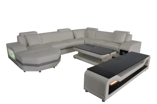 Xlmoebel Sofa Ledersofa Eckcouch Polstergarnitur U-Form Wohnlandschaft Ecks günstig online kaufen