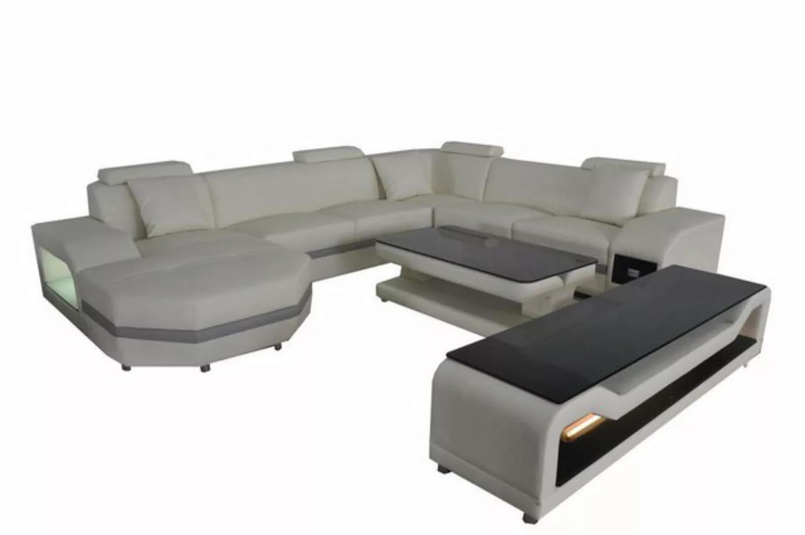 Xlmoebel Sofa Ledersofa Eckcouch Polstergarnitur U-Form Wohnlandschaft Ecks günstig online kaufen