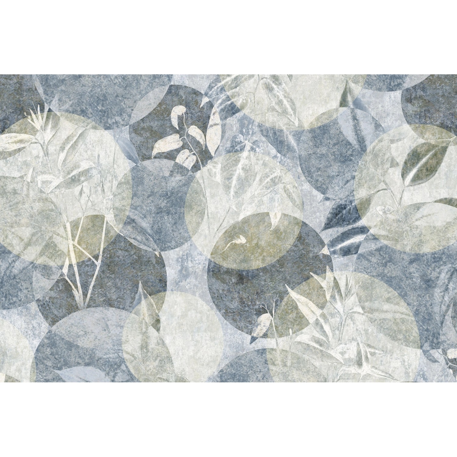 Bricoflor Skandinavische Tapete in Beige Blau Vlies Mustertapete mit Kreis günstig online kaufen