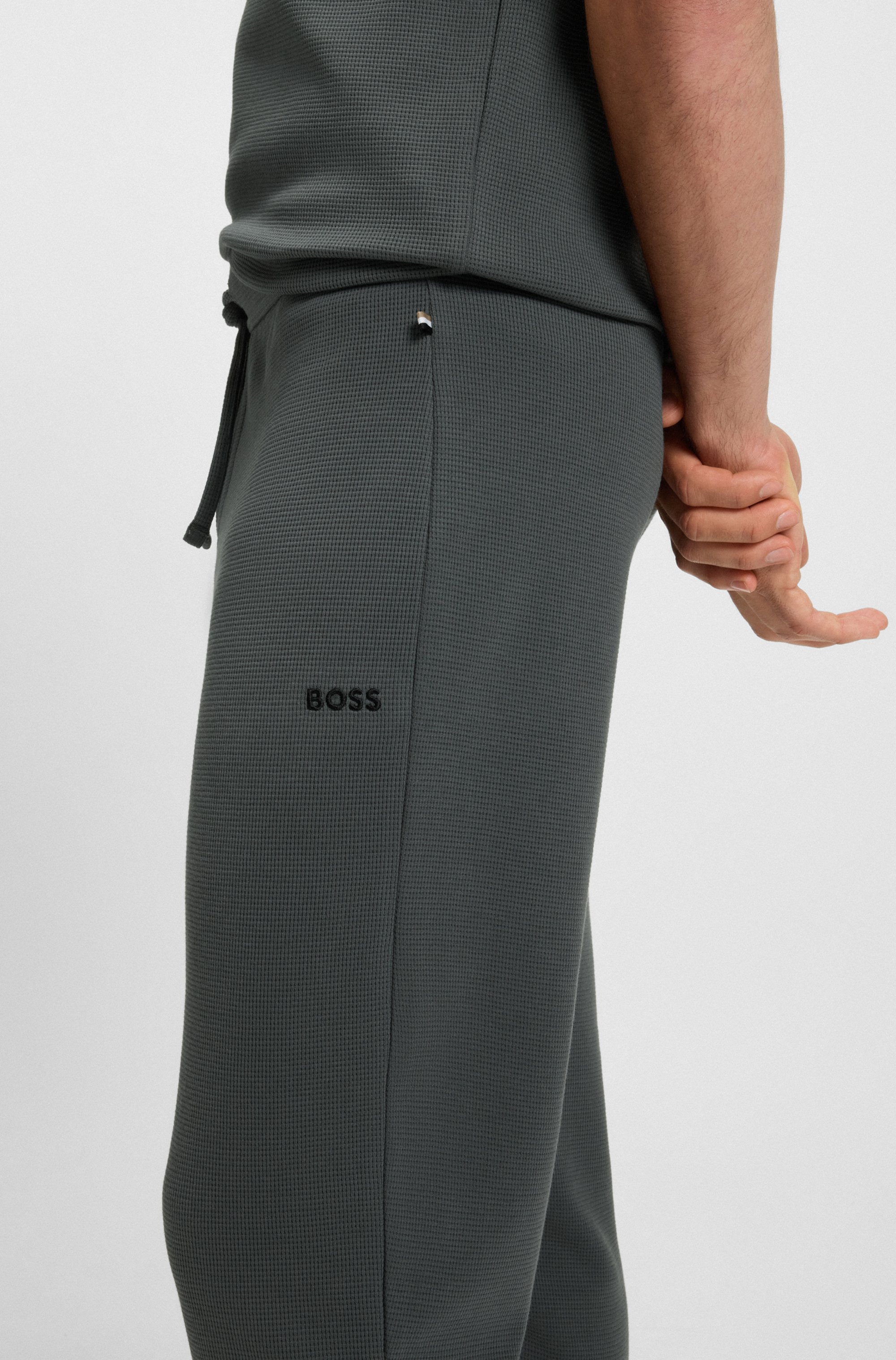 BOSS Pyjamahose "Waffle Pants Cuf" günstig online kaufen