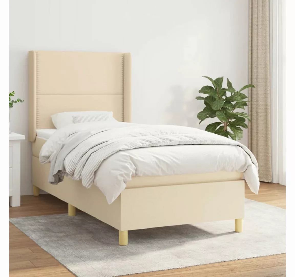 vidaXL Boxspringbett Bett Boxspringbett mit Matratze & Topper Stoff verschi günstig online kaufen