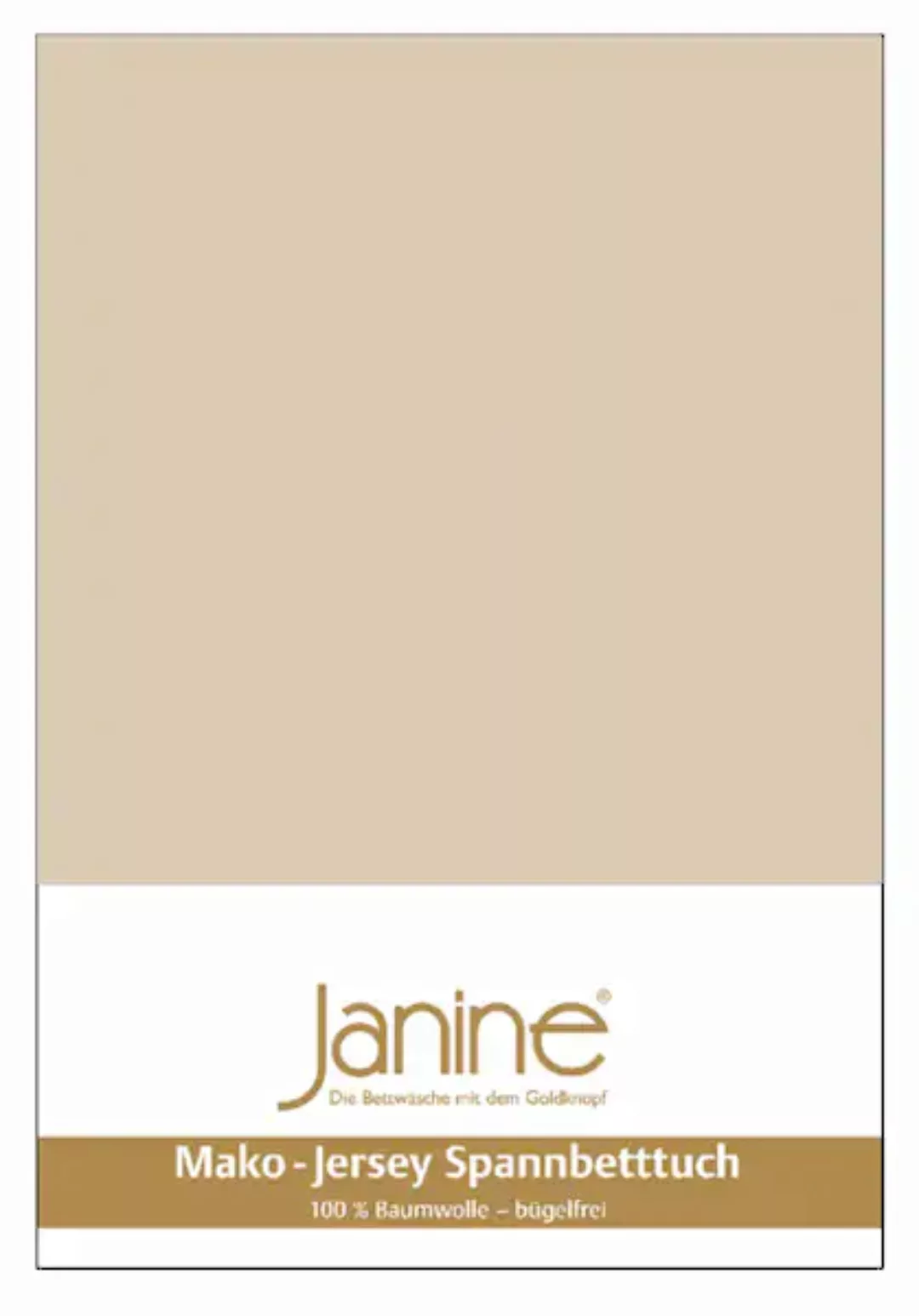 Janine Spannbetttuch Mako-Feinjersey 5007 opalgrau Größe:  100x200 cm günstig online kaufen