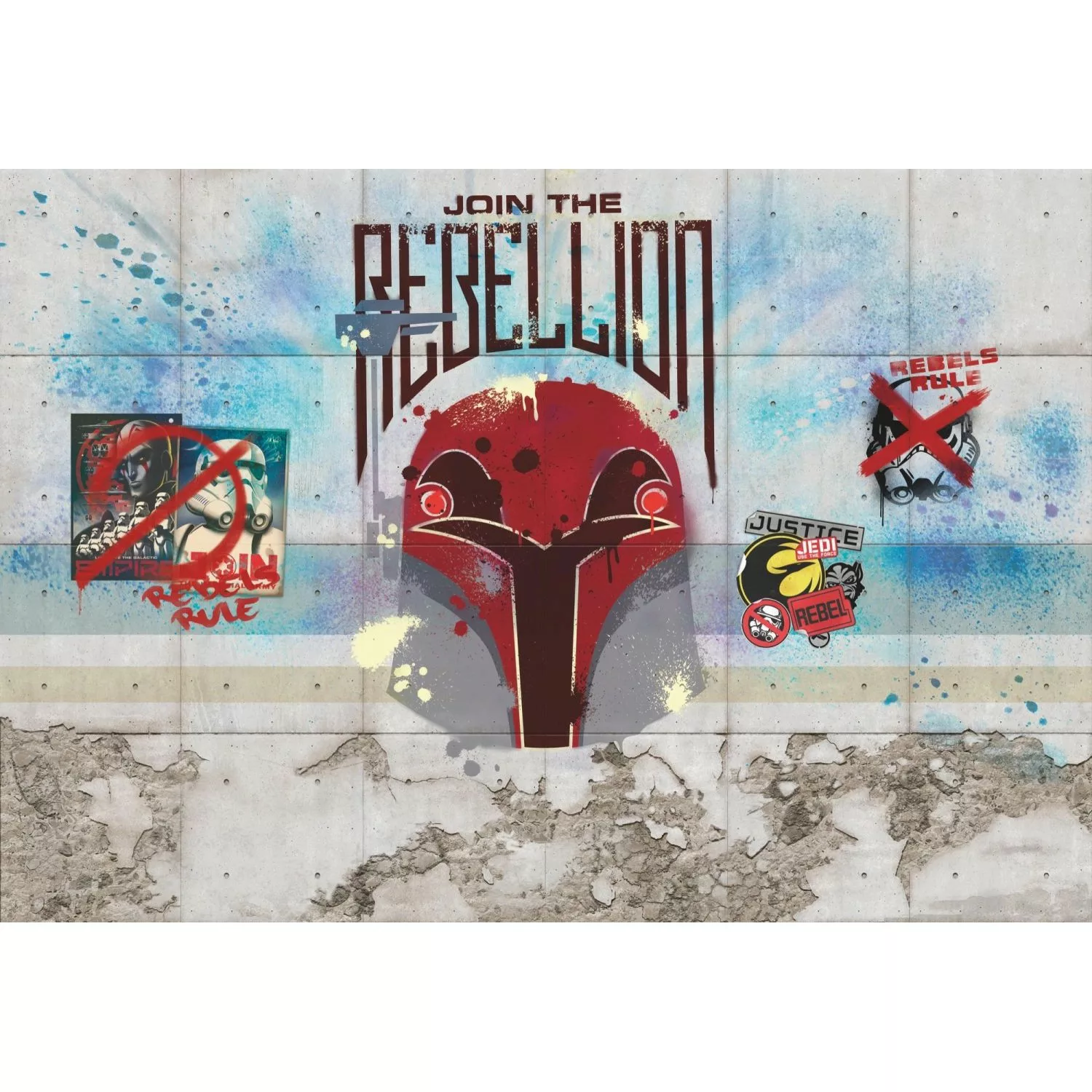 Disney Fototapete Star Wars Rebels Rot Blau und Grau 368 x 254 cm 612224 günstig online kaufen