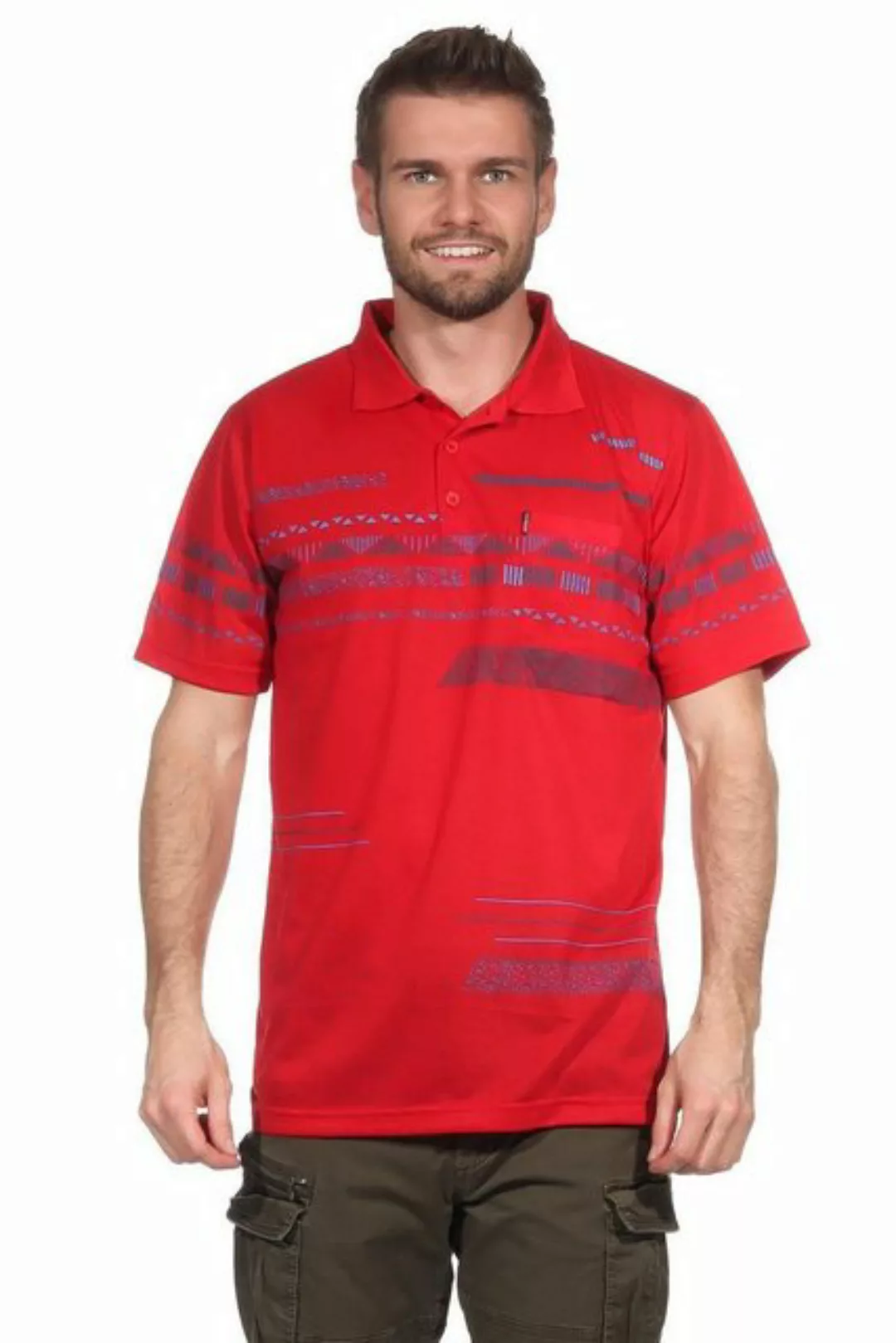 EloModa Poloshirt Herren Poloshirt Sommer Polo-Hemd Kurzarm mit Muster, M L günstig online kaufen