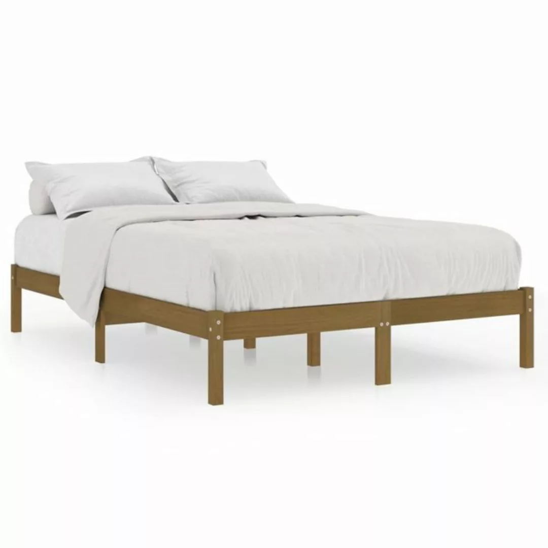 furnicato Bett Massivholzbett Honigbraun Kiefer 120x200 cm günstig online kaufen