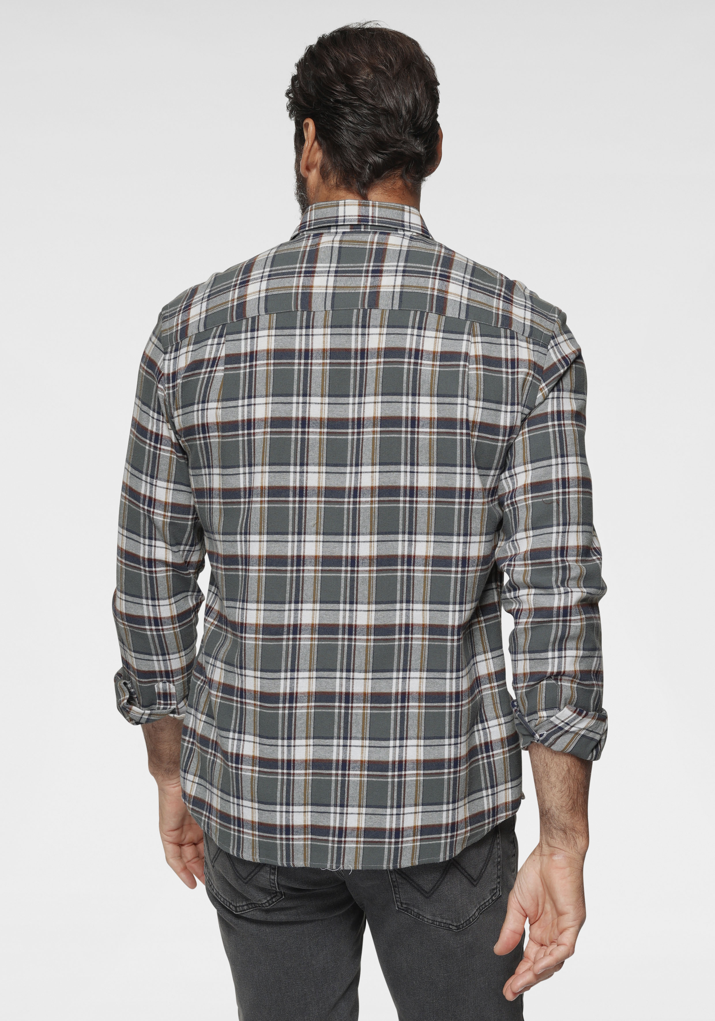 Man's World Flanellhemd mit 2 Brusttaschen günstig online kaufen