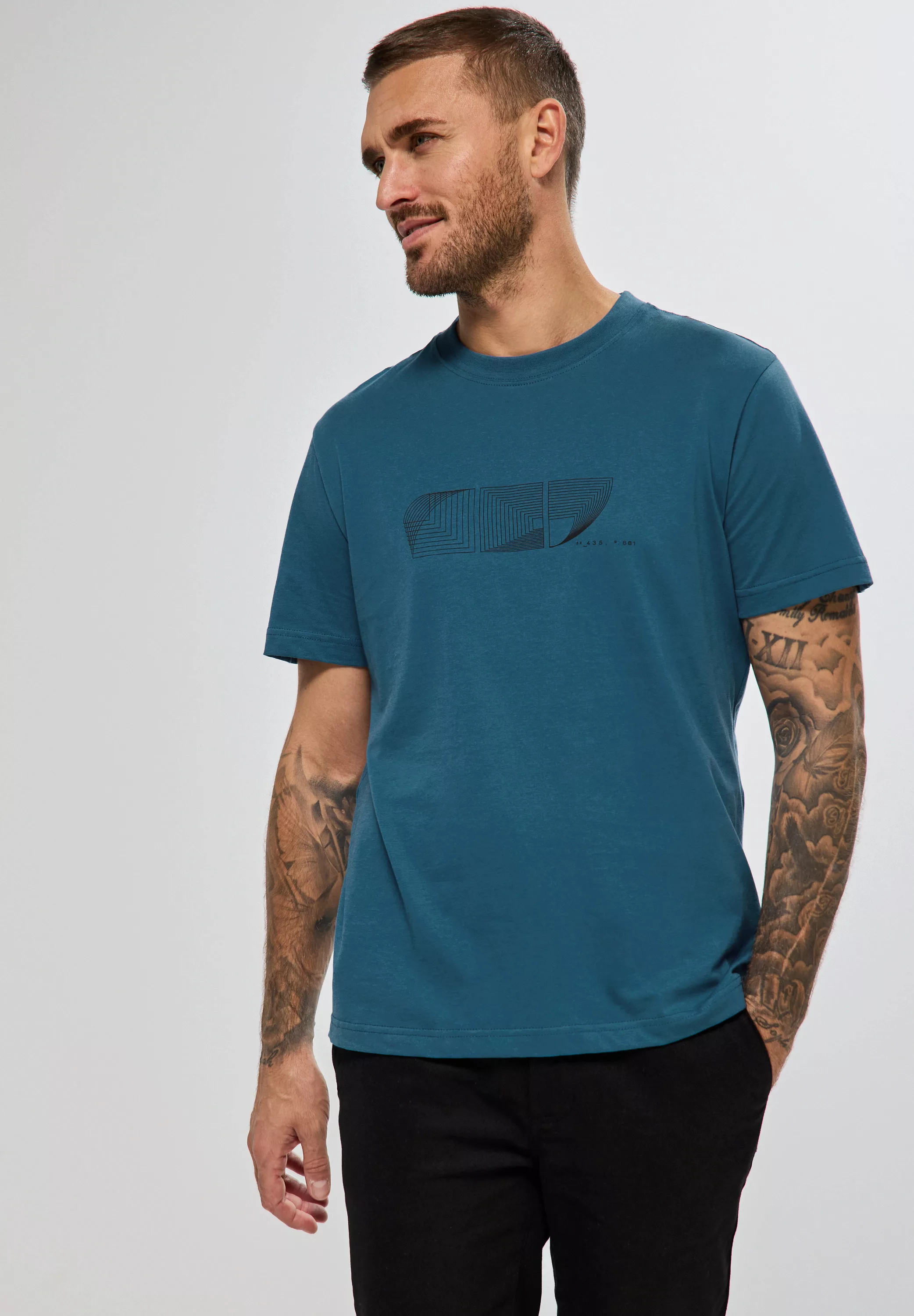 STREET ONE MEN T-Shirt, mit Rundhalsausschnitt günstig online kaufen