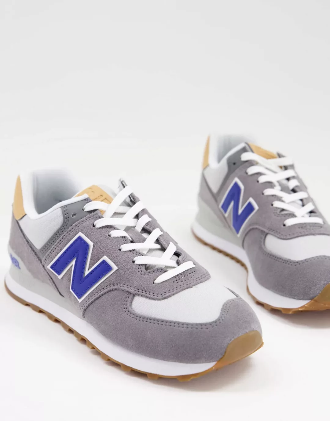 New Balance – 574 – Sneaker in Grau/Blau günstig online kaufen