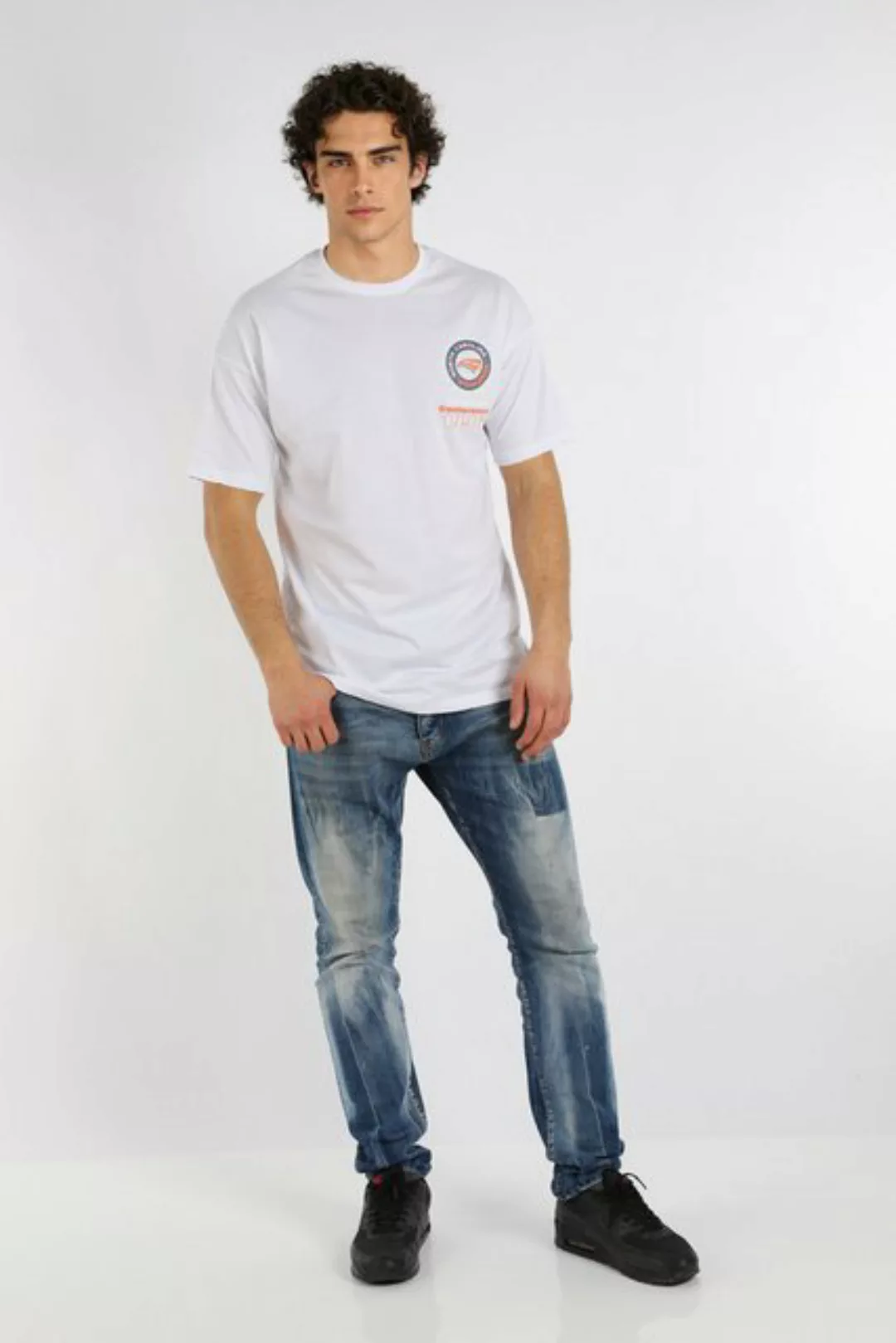 Megaman Jeans T-Shirt Megaman, Herren T-Shirt, Oversize günstig online kaufen