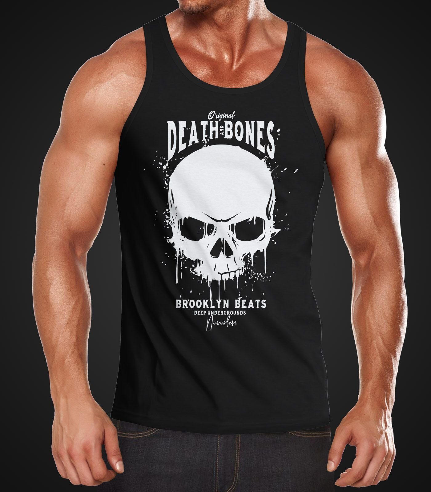 Neverless Tanktop Herren Tank-Top Skull Death günstig online kaufen