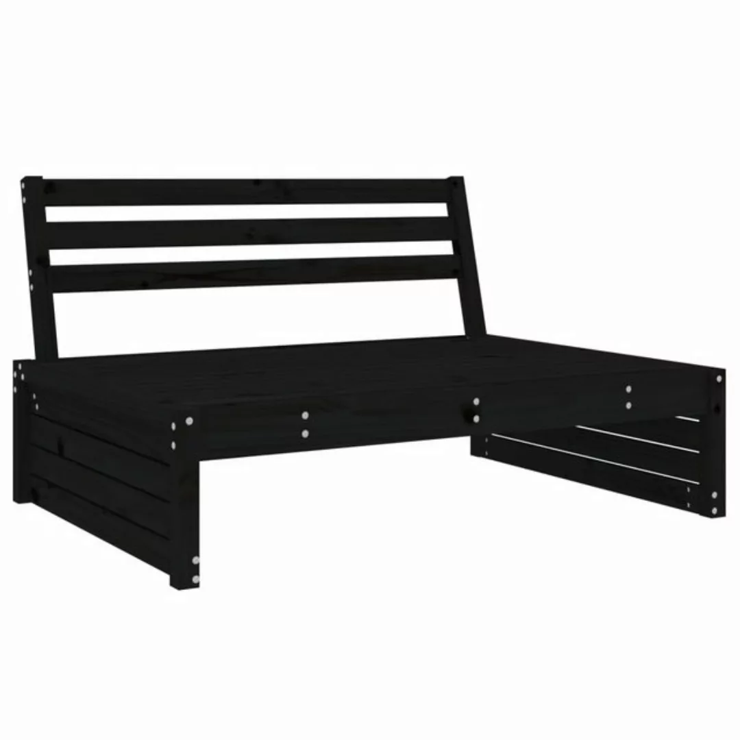 vidaXL Sofaelement Garten-Mittelsofa Schwarz 120x80 cm Massivholz Kiefer (1 günstig online kaufen