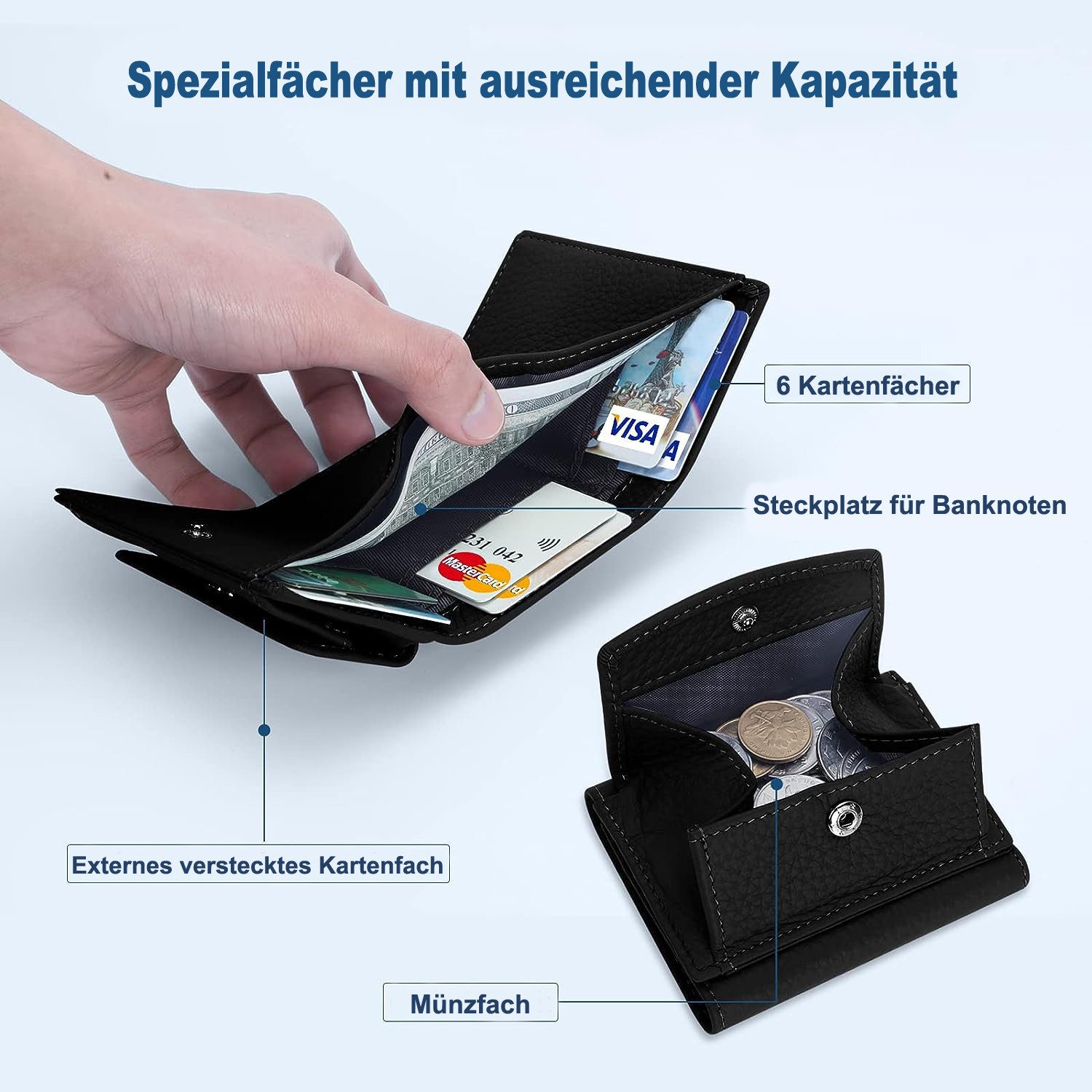 Coonoor Geldbörse Schlichte kleine Geldbörse aus günstig online kaufen