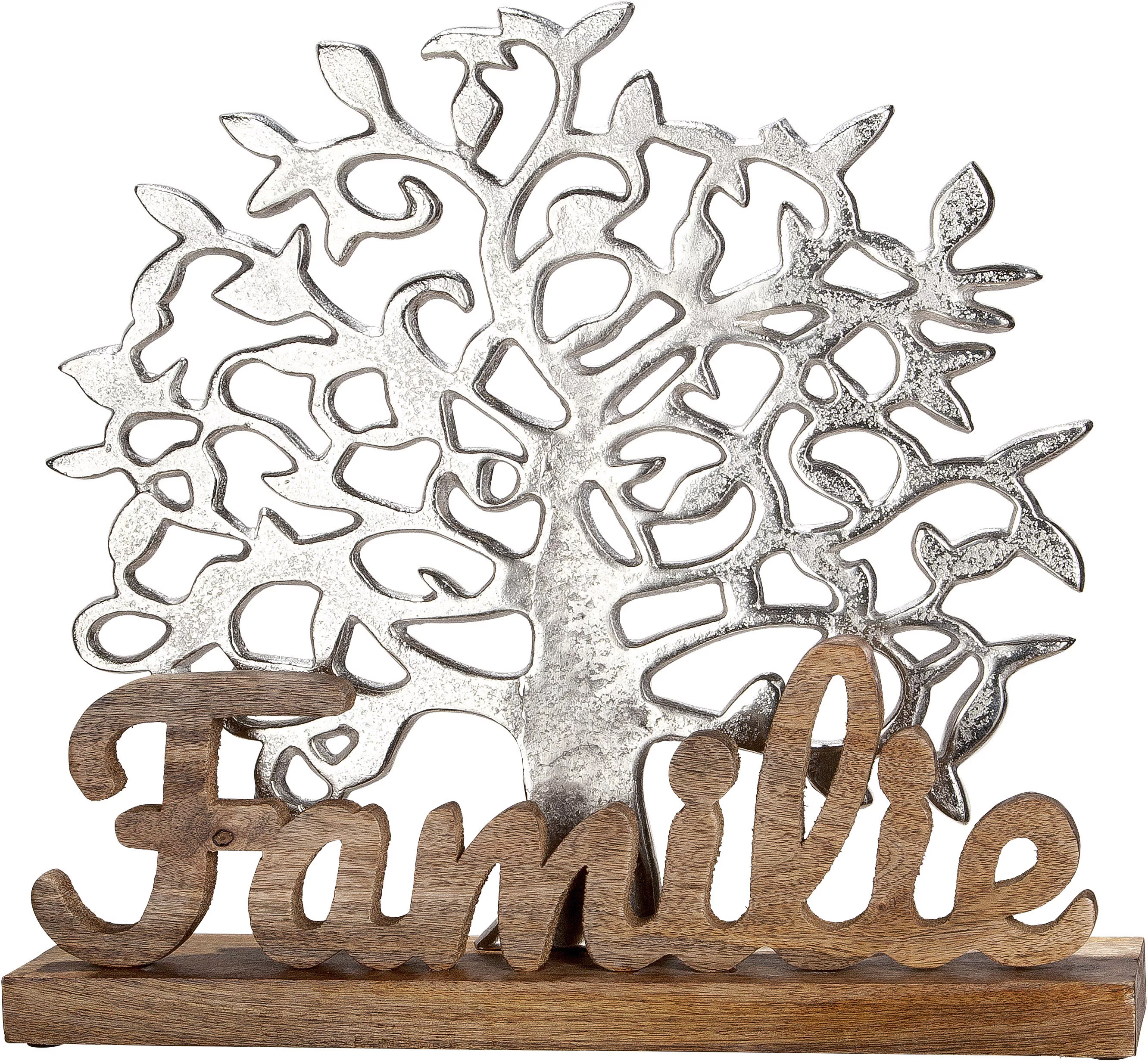 GILDE Dekofigur "Lebensbaum Familie, silber", Dekoobjekt, Höhe 41 cm, mit S günstig online kaufen