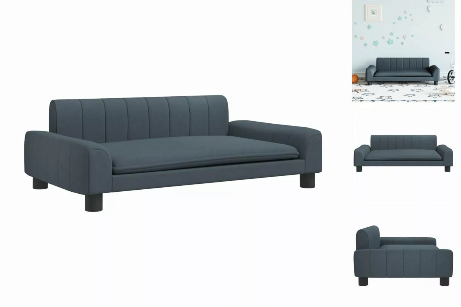 vidaXL Kindersofa Kindersofa Dunkelgrau 90x53x30 cm Stoff Kindercouch Kinde günstig online kaufen