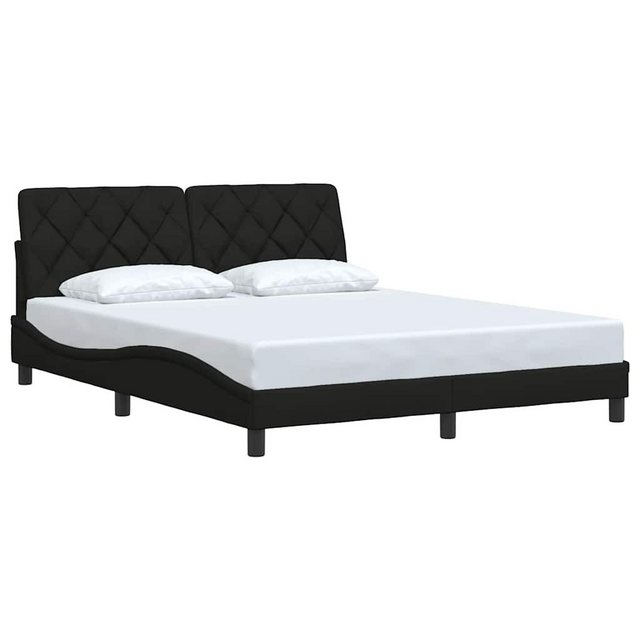 vidaXL Bett Bettgestell ohne Matratze Schwarz 160x200 cm Stoff günstig online kaufen