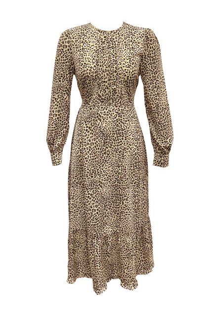 GINI LONDON Maxikleid Gini Animal Print Long Sleeve Midaxi Langärmeliges Mi günstig online kaufen