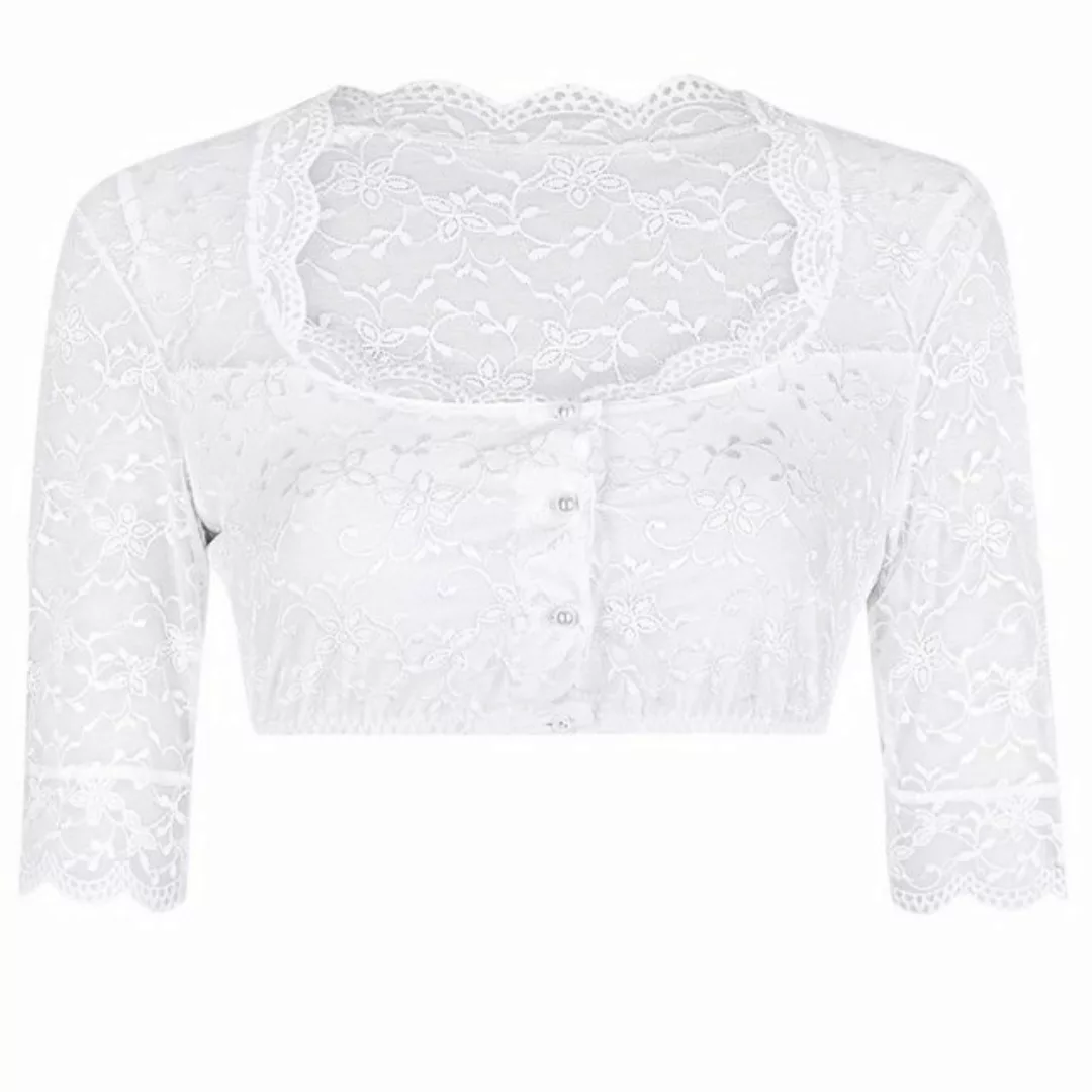 Nina Von C. Dirndlbluse Nina von C. Dirndl-Bluse, halbarm (46 Weiss) günstig online kaufen