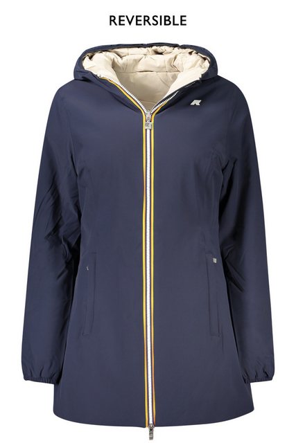 K-Way Outdoorjacke Wendbare Damenjacke - Blau/Beige, Kapuze, Taschen, Reißv günstig online kaufen