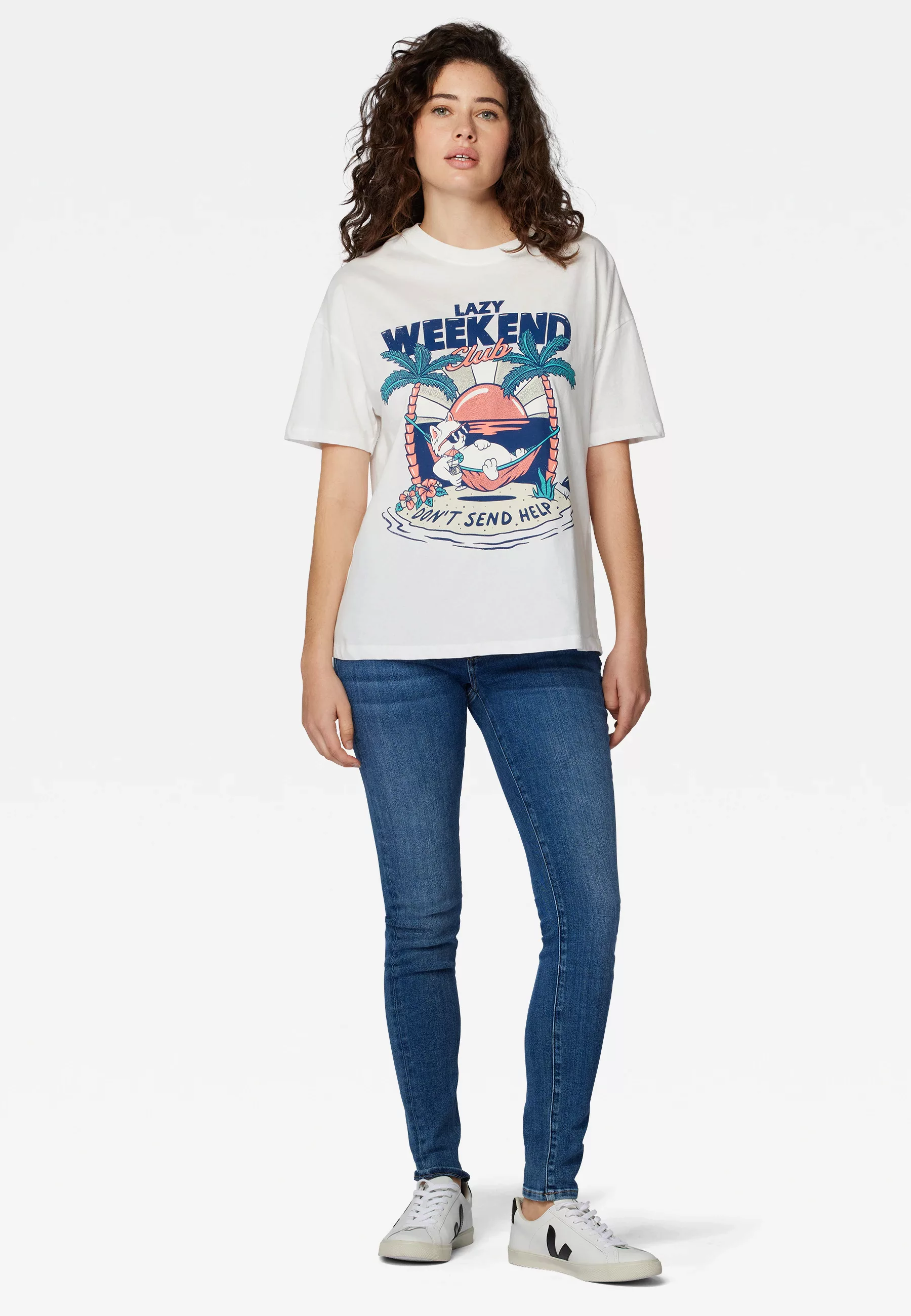 Mavi Rundhalsshirt "LAZY WEEKEND GRAPHIC T-SHIRT", T-Shirt mit Print günstig online kaufen